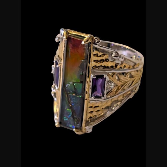 Gems En Vogue By Michael Valitutti Retired Sterling Palladium Alloy Size 8.75 - Picture 3 of 13